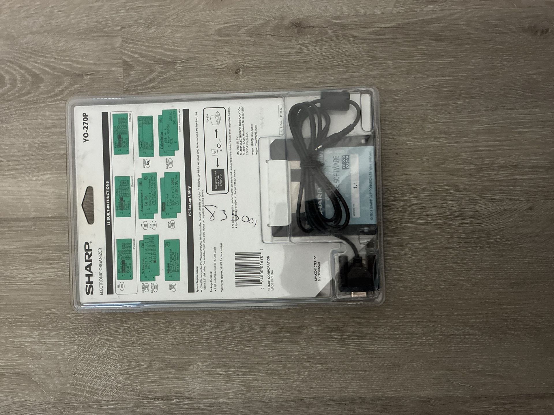 Sharp YO-270P Memo Master Organizer New Sealed in Package 3