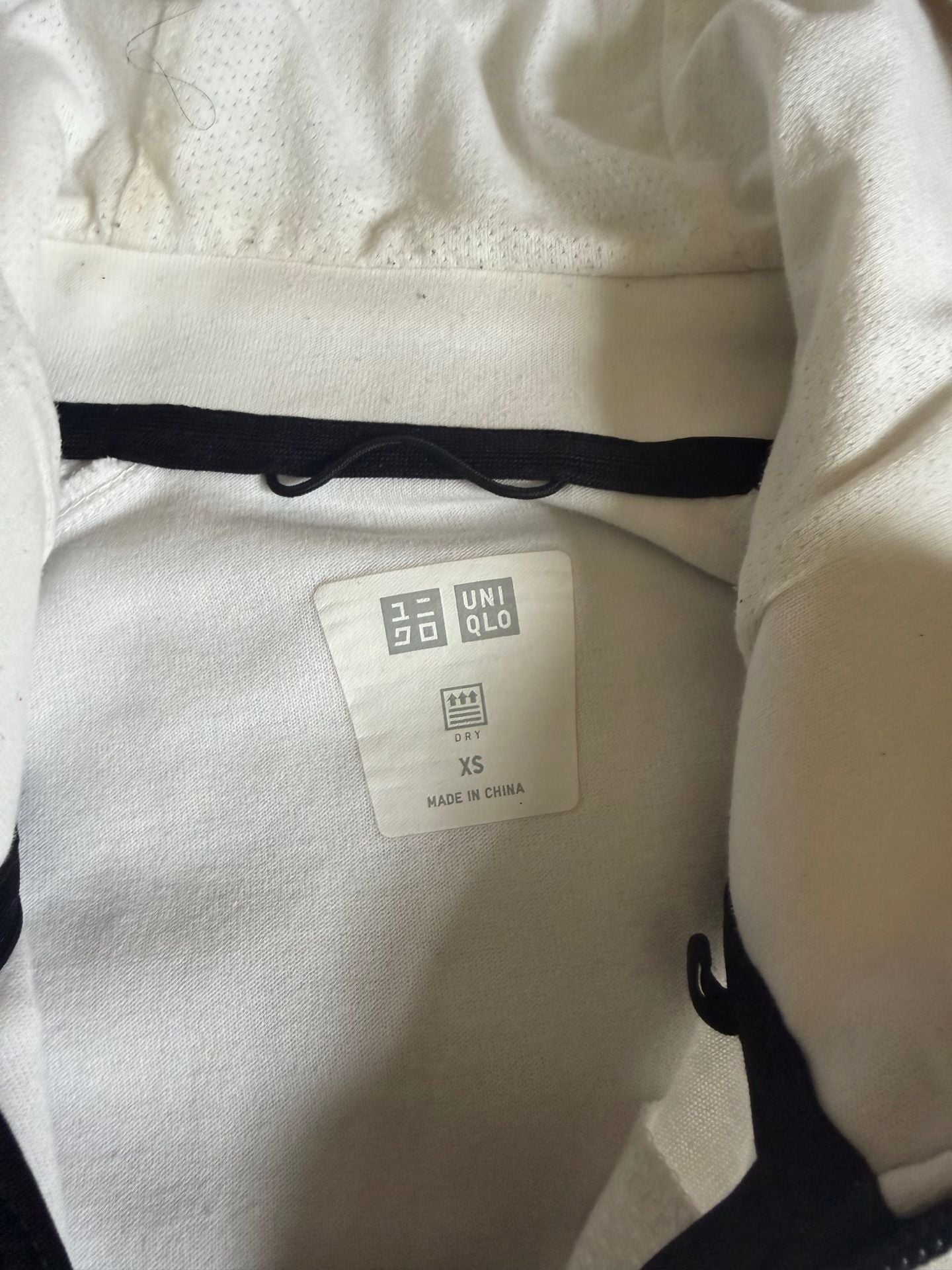 Uniqlo Dry Stretch Sweat Full-Zip Hoodie White Size XS 4