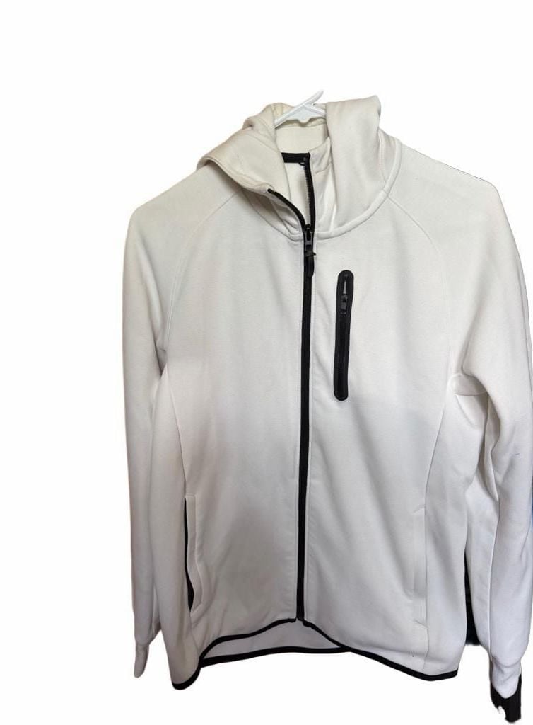 Uniqlo Dry Stretch Sweat Full-Zip Hoodie White Size XS 2