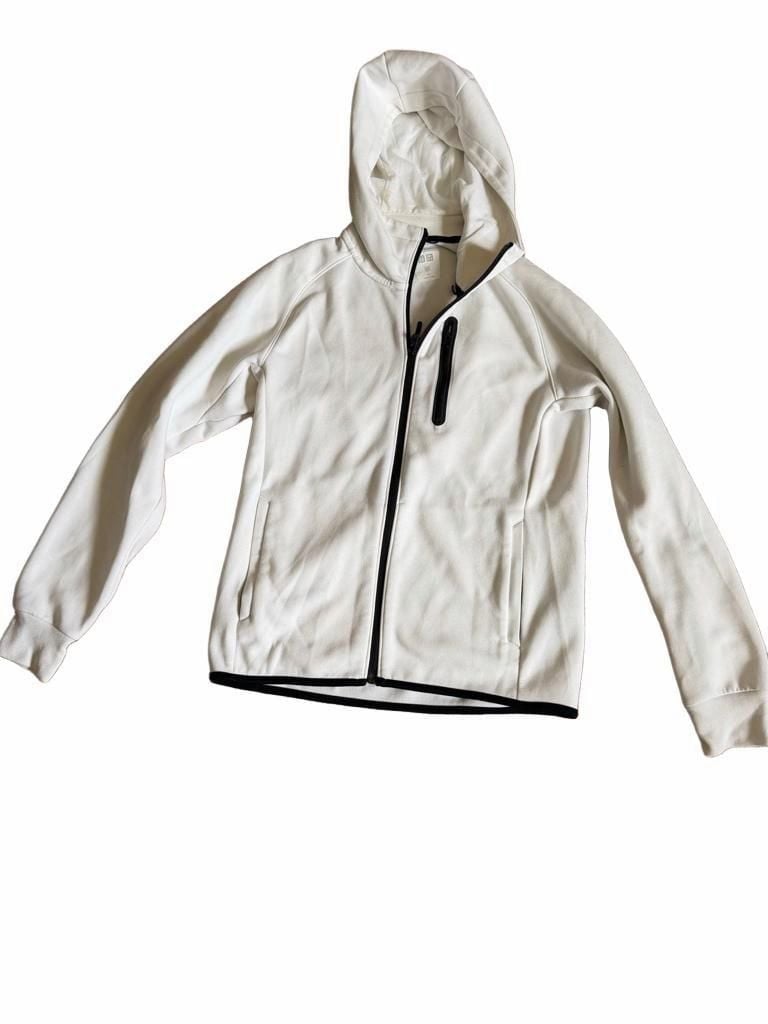 Uniqlo Dry Stretch Sweat Full-Zip Hoodie White Size XS 5