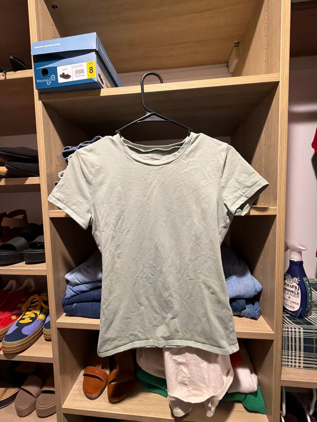 Abercrombie & Fitch A&F Essentials Baby Tee Sage Green Medium 2