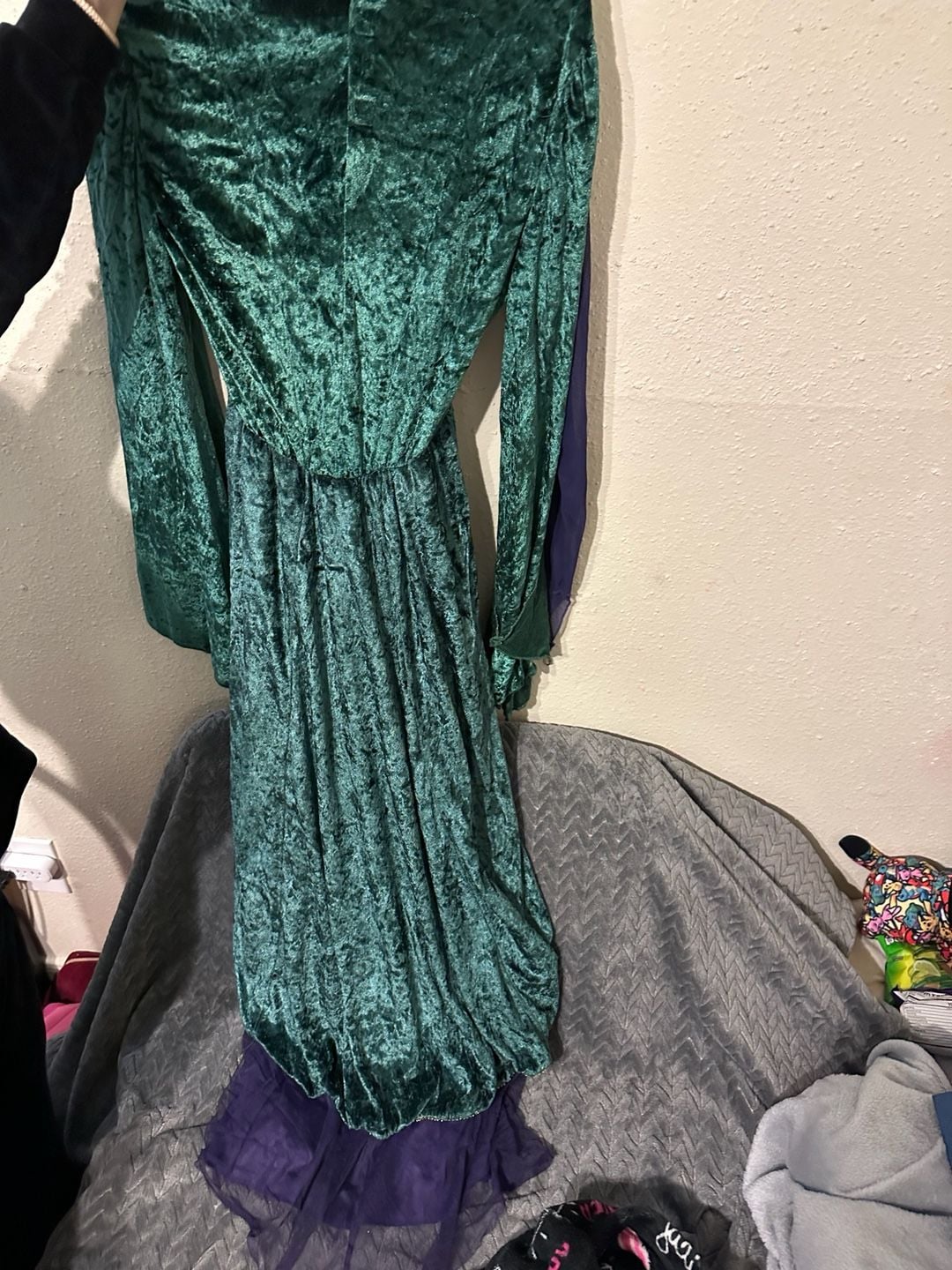 Disney Hocus Pocus Winifred Sanderson Adult Costume Green Velvet Dress 3