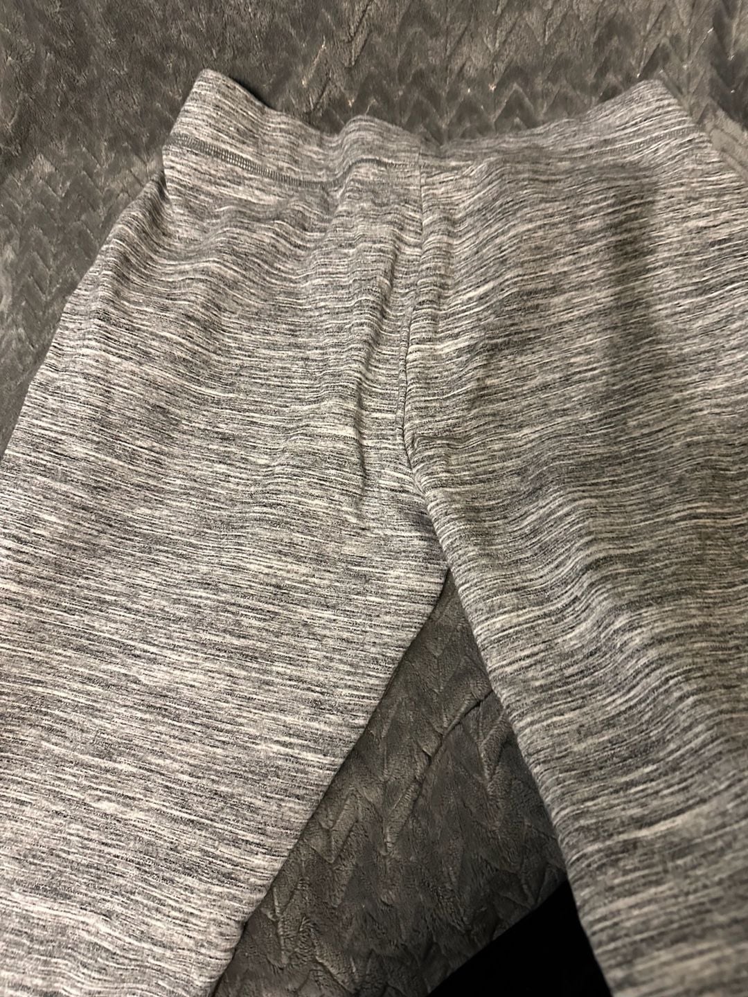 Victoria's Secret PINK Gray Marl Lace-Up Waist Jogger Sweatpants with Large Logo 3