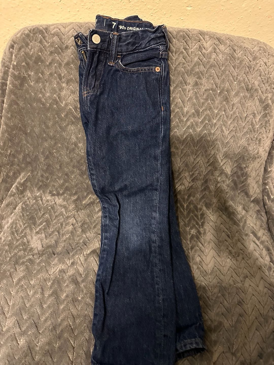 Gap Kids 7 90's Original Straight Dark Wash Denim Jeans 1