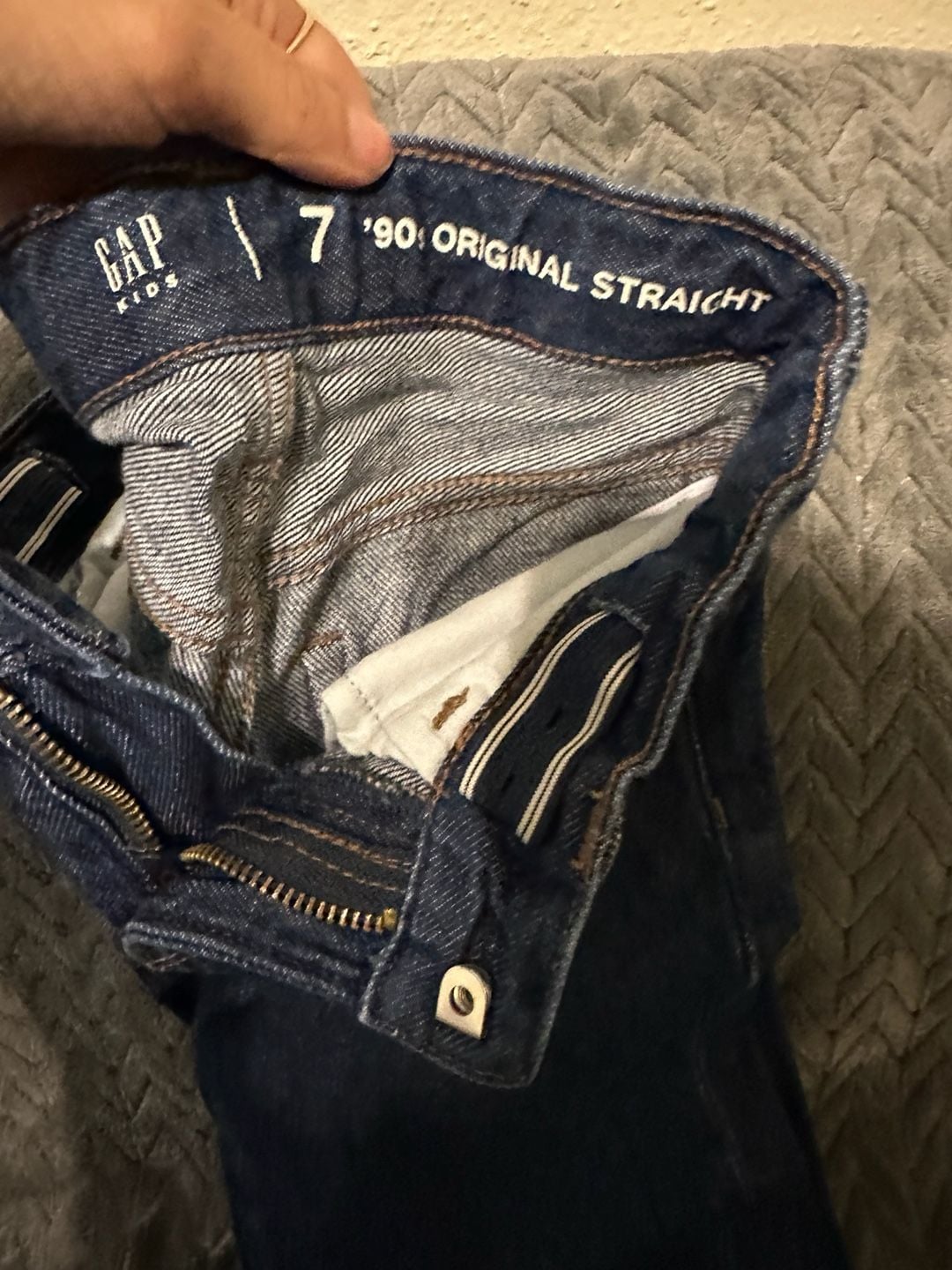 Gap Kids 7 90's Original Straight Dark Wash Denim Jeans 2