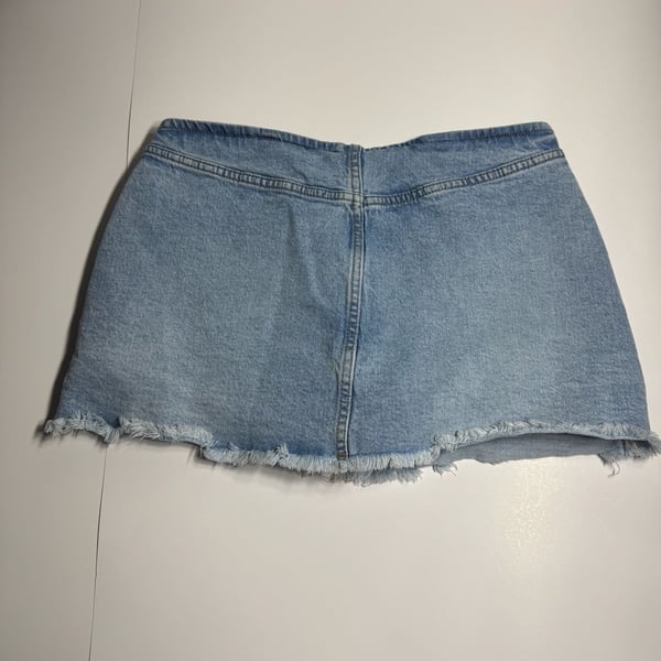 Light denim blue Denim Wrap Skirt