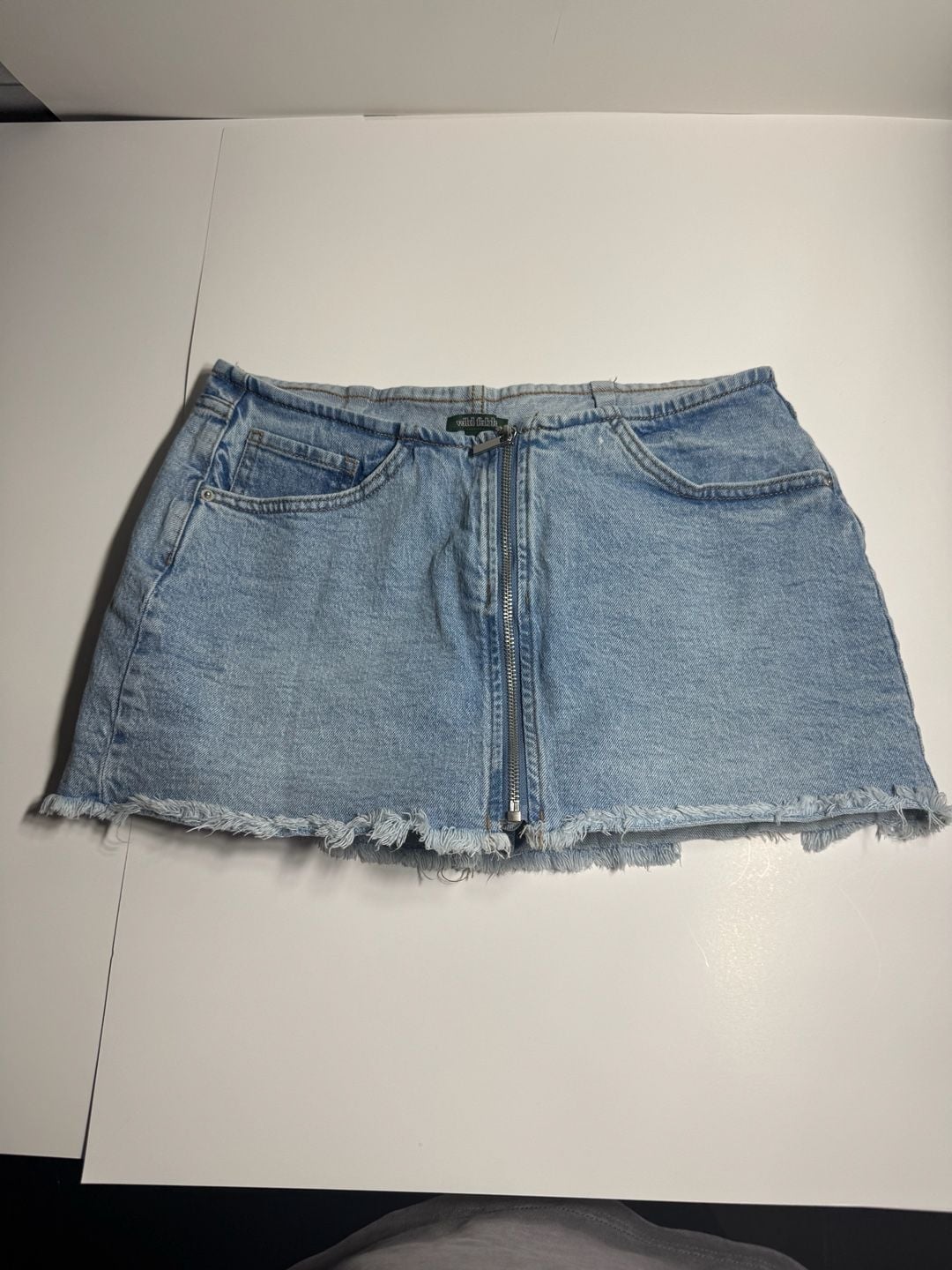 Light denim blue Denim Wrap Skirt 5