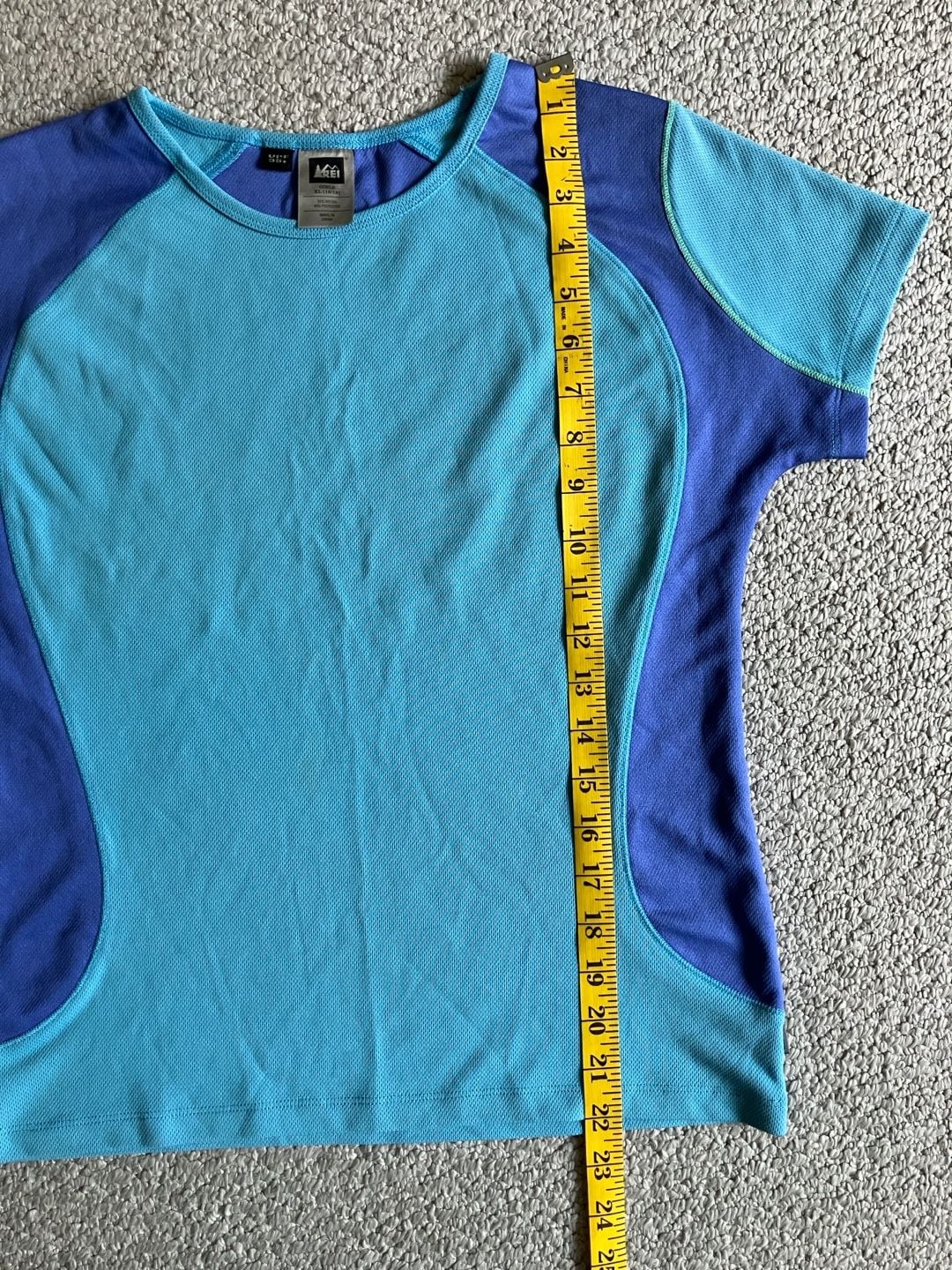 REI Girls' XL (16/18) Short-Sleeve Activewear Top, Teal/Blue, UPF 35+ Protection 8