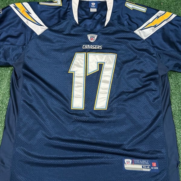 Reebok San Diego Chargers #17 Philip Rivers Men's NFL On-Field Jersey