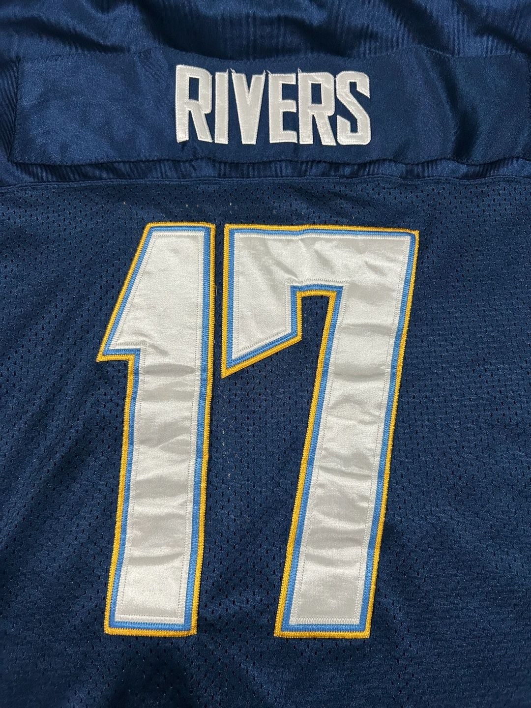 Reebok San Diego Chargers #17 Philip Rivers Men's NFL On-Field Jersey 4