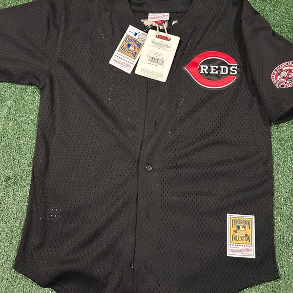  Ken Griffey Jr. Black Cincinnati Reds 2000 Authentic Batting Practice Jersey