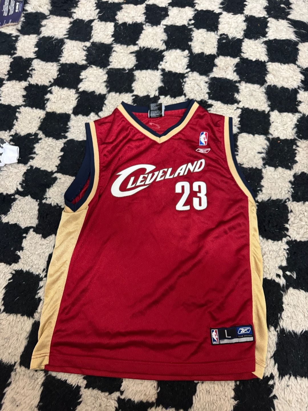 Vintage Reebok LeBron James 23 Cleveland Cavaliers NBA Basketball Jersey Youth Large 2