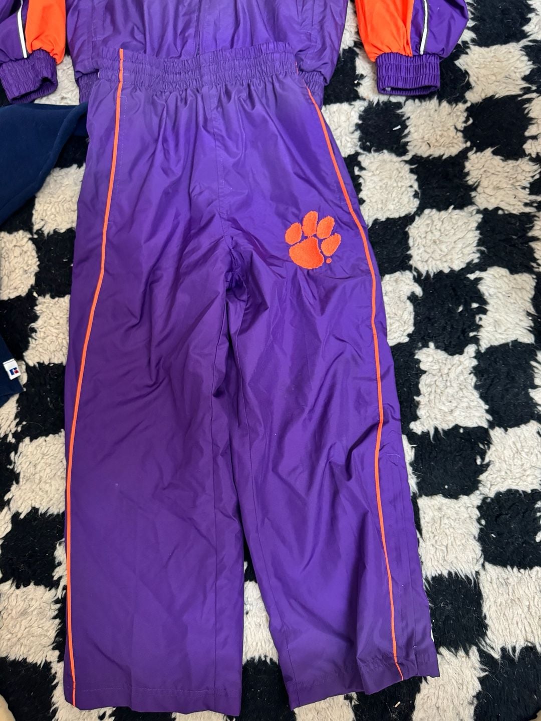Kids Reebok Heisman Collection Clemson Tigers Purple Nylon Tracksuit Set Size Small 8 4
