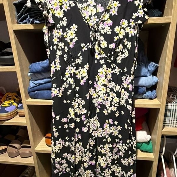 Nobody's Child Alexa Mid-Length Floral Flutter Sleeve Dress