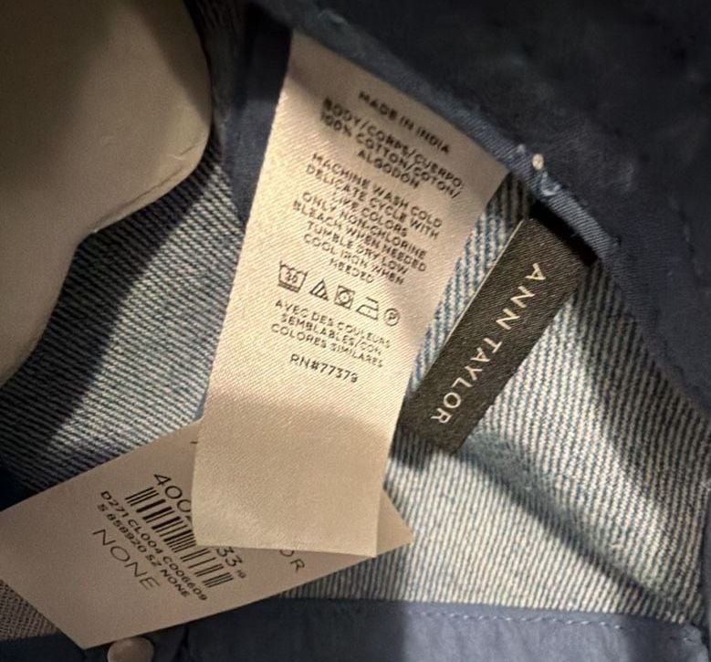Ann Taylor Denim Baseball Cap Hat 8