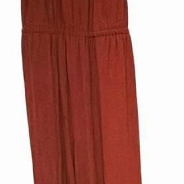 Old Navy Red Halter Neck Wide Leg Jumpsuit Size Small Tall