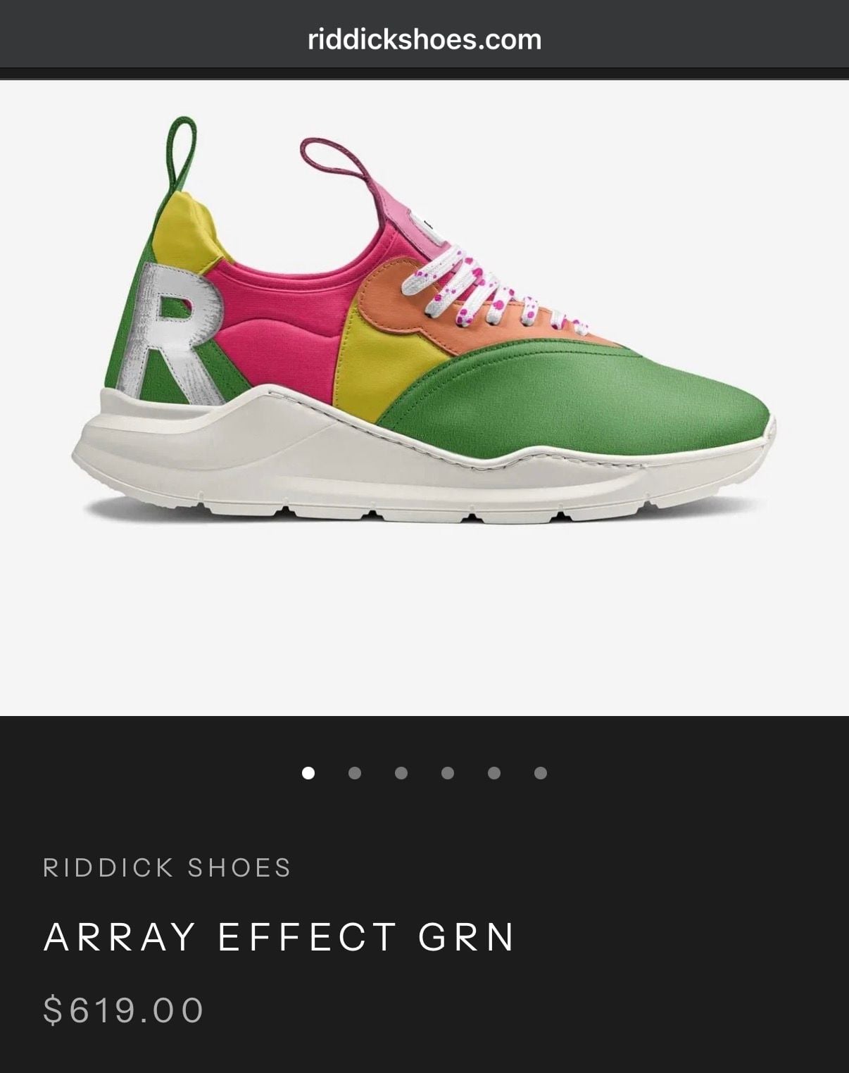 RIDDICK Array Effect GRN Italian Sneakers • Women’s 9 • $619 Retail 8