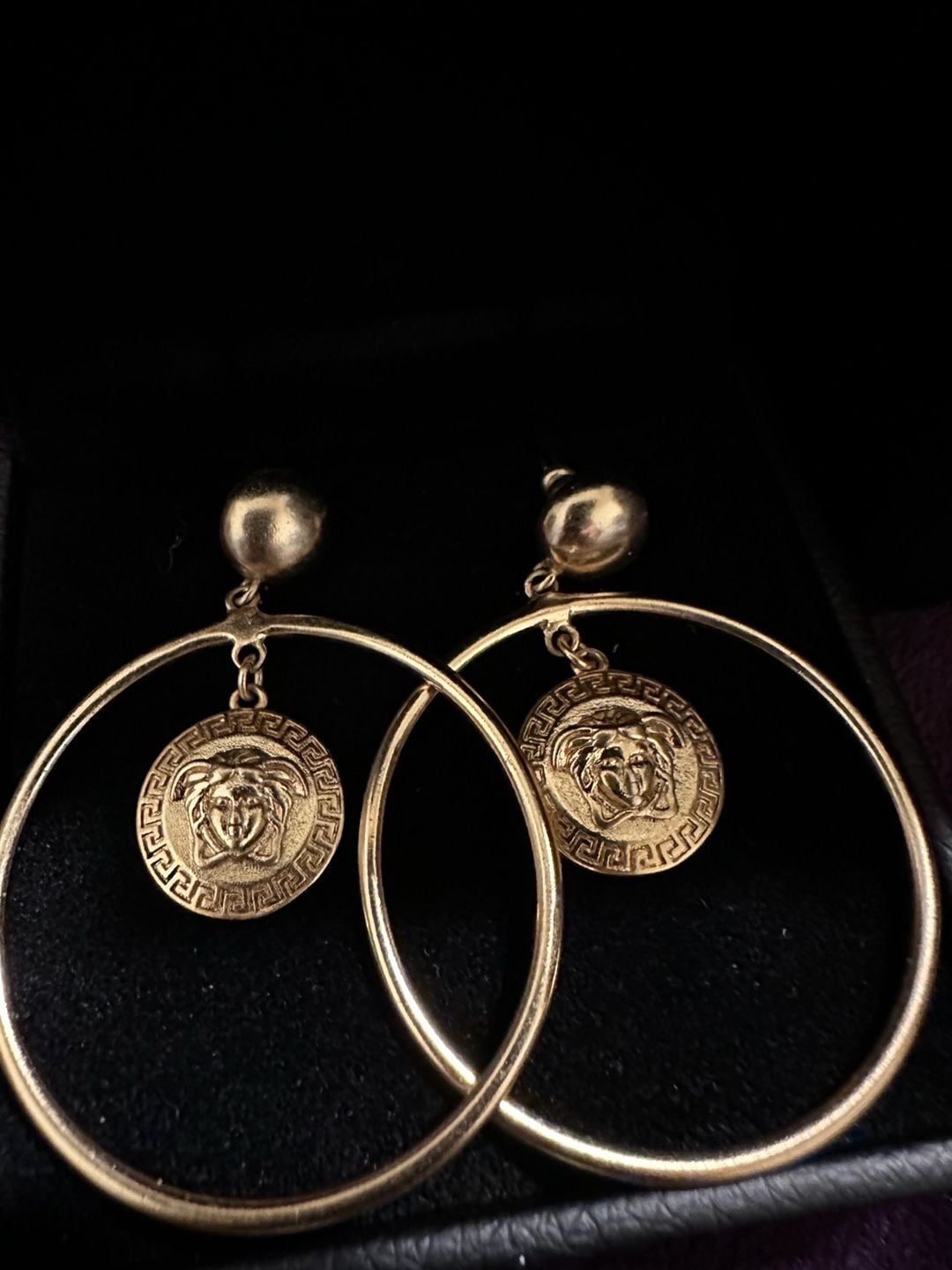 Versace Gold Medusa Hoop Earrings Diameter 4.5cm, 1