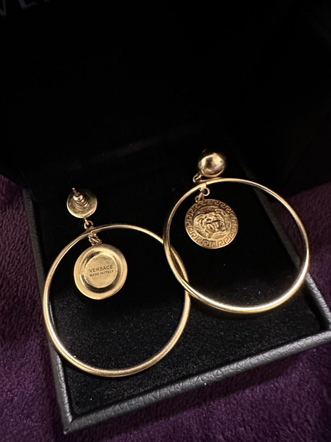 Versace Gold Medusa Hoop Earrings Diameter 4.5cm, 2