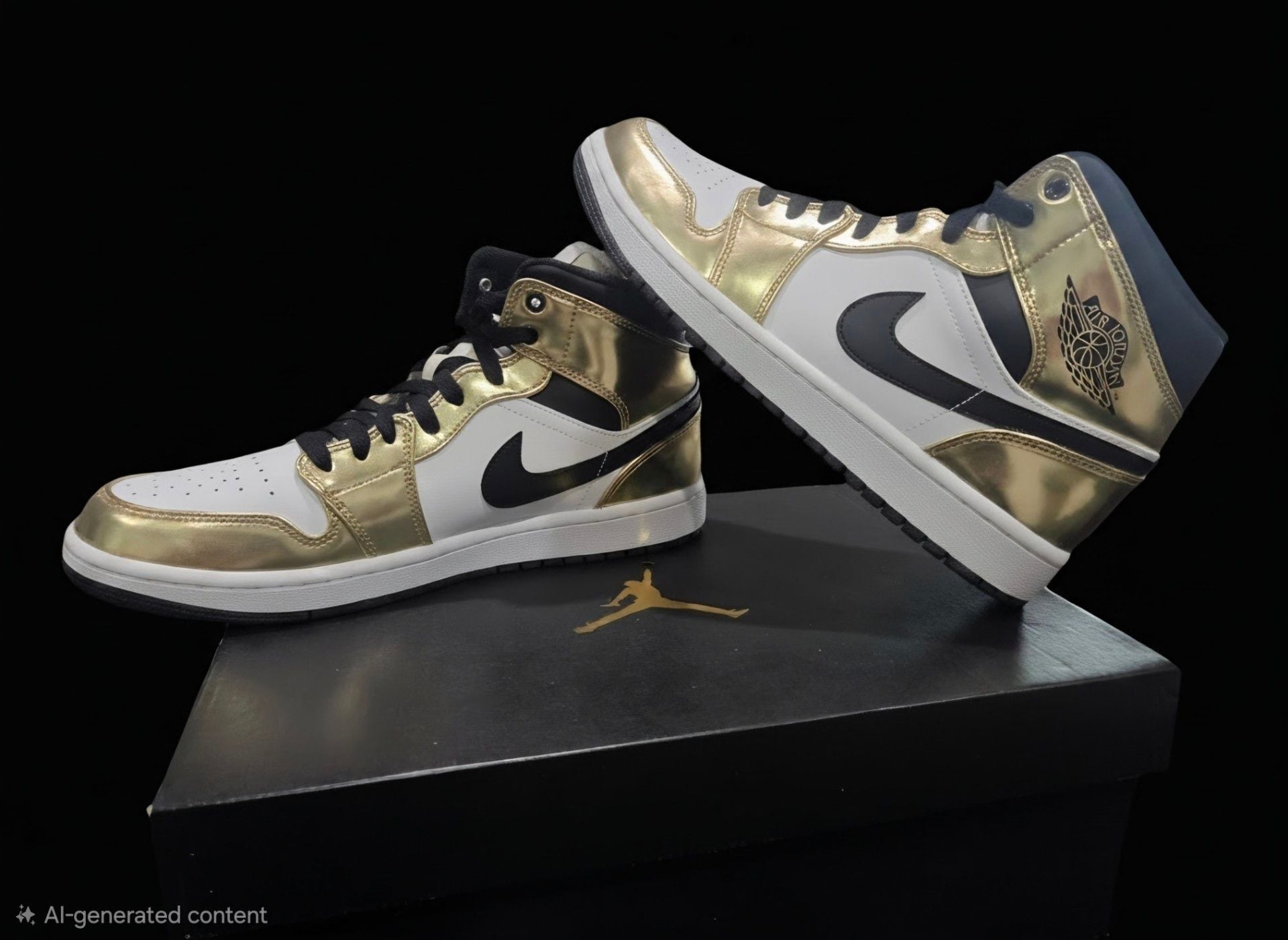 The Iconic Air Jordan 1 'Metallic Gold' Sneakers.

*$461 regular price at walmart (see pic) 8