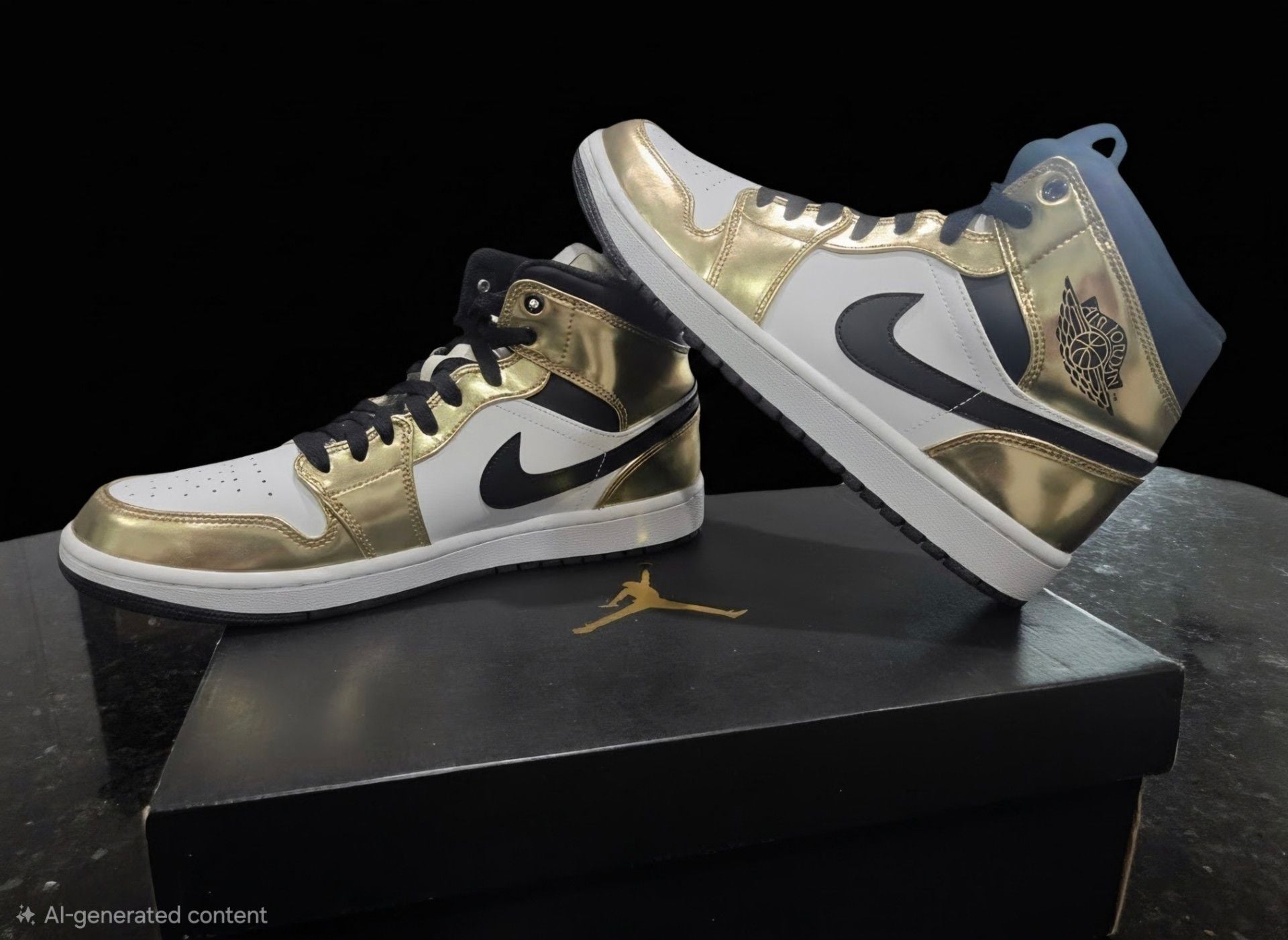 The Iconic Air Jordan 1 'Metallic Gold' Sneakers.

*$461 regular price at walmart (see pic) 9