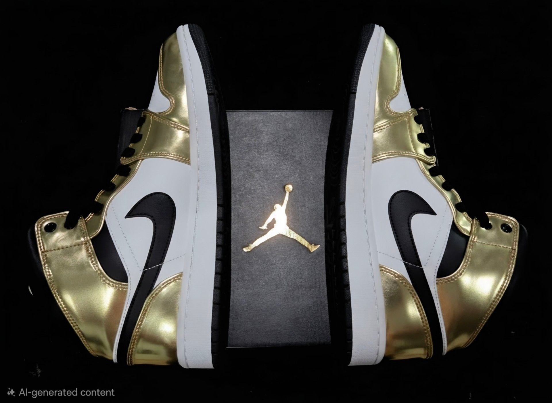 The Iconic Air Jordan 1 'Metallic Gold' Sneakers.

*$461 regular price at walmart (see pic) 10