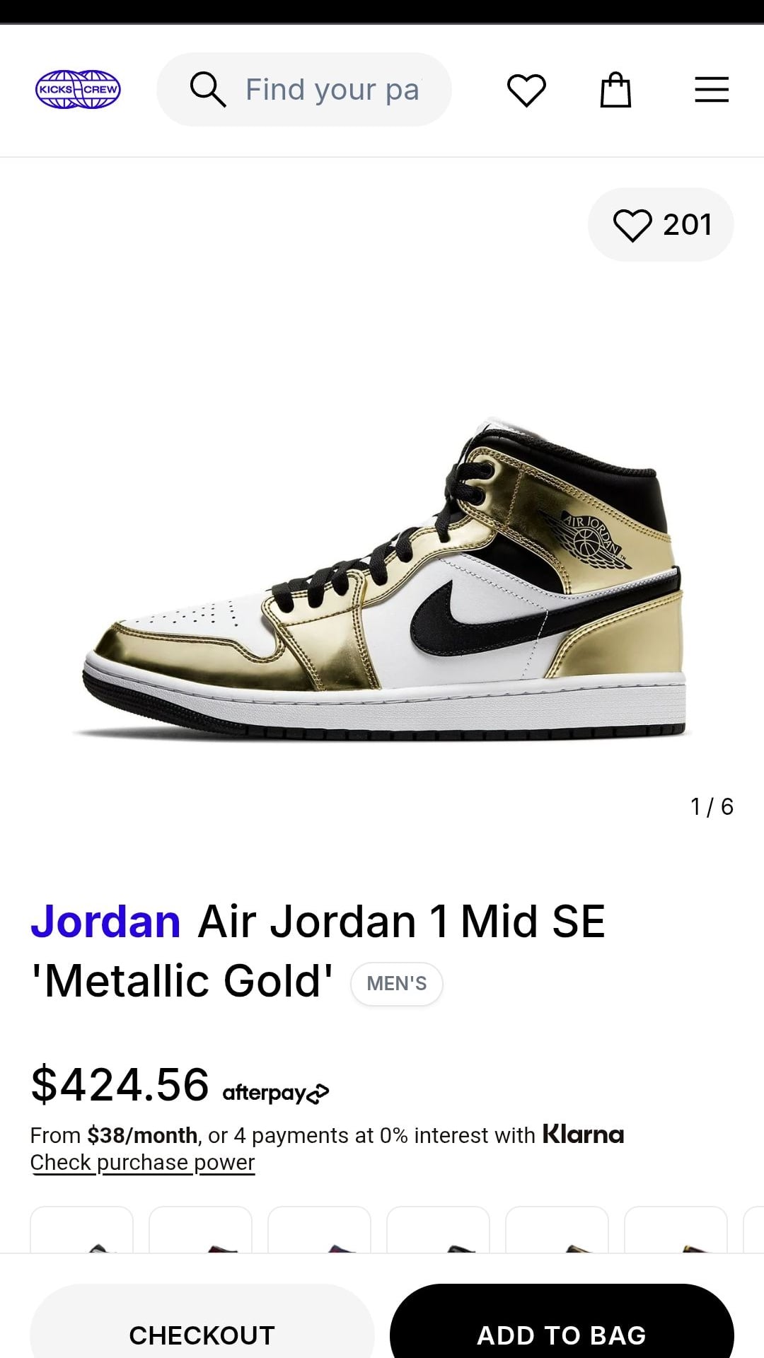 The Iconic Air Jordan 1 'Metallic Gold' Sneakers.

*$461 regular price at walmart (see pic) 12