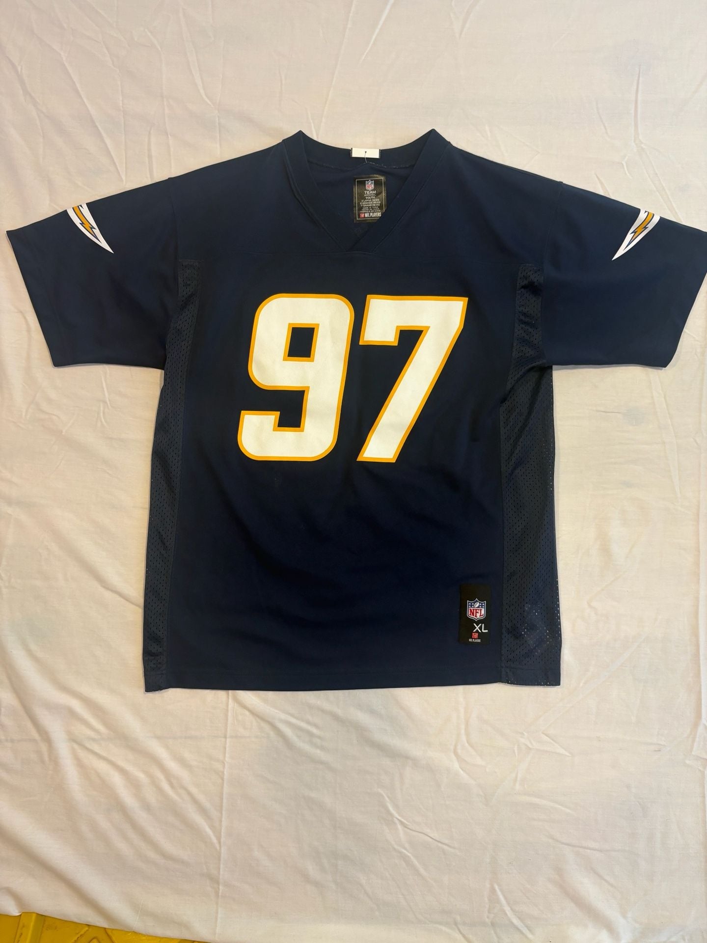 NFL Apparel Los Angeles Chargers Joey Bosa #97 Youth Navy Blue Football Jersey XL 2