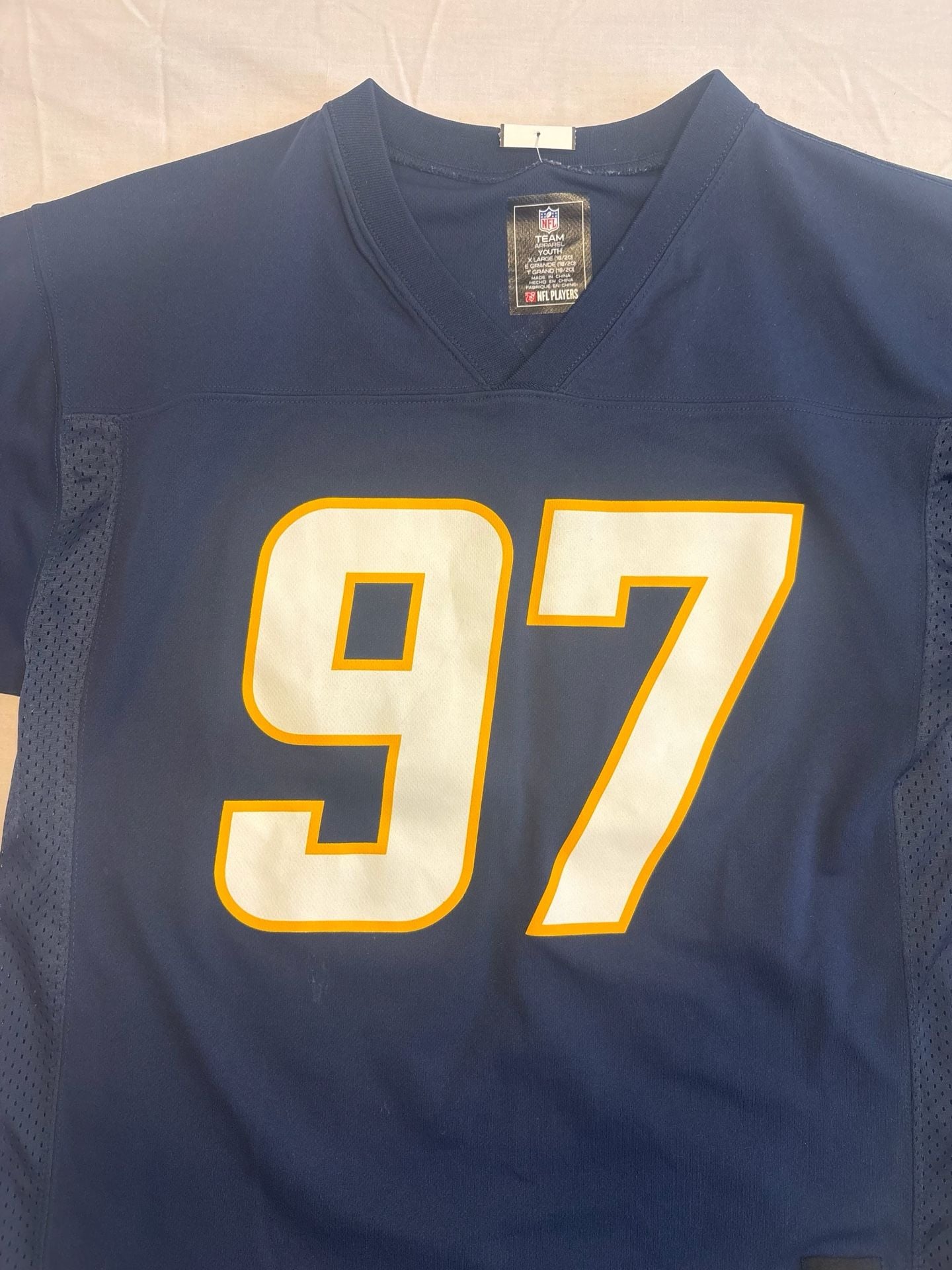 NFL Apparel Los Angeles Chargers Joey Bosa #97 Youth Navy Blue Football Jersey XL 4