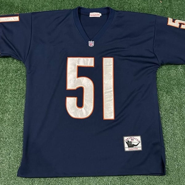 Mitchell & Ness Chicago Bears #51 Dick Butkis Throwbacks Authentic Jersey