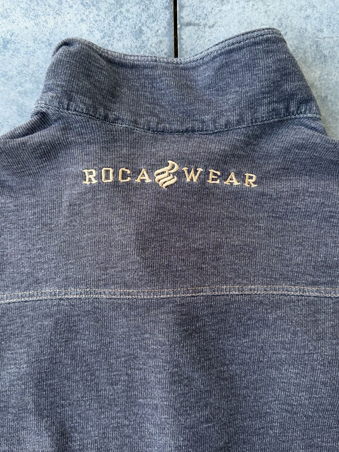 Vintage Rocawear Heavyweight Long Sleeve Button-Up Work Shirt Over-shirt Mens 8