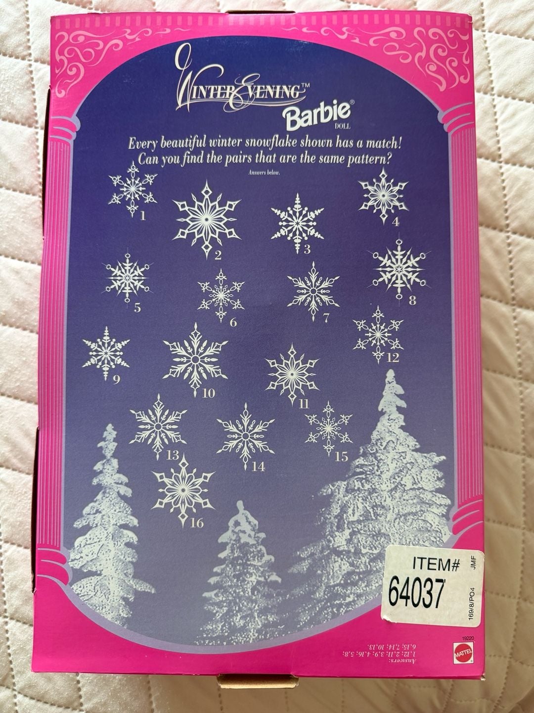 1998 Winter Evening Barbie Special Edition Doll 3