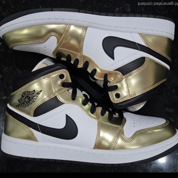 The Iconic Air Jordan 1 'Metallic Gold' Sneakers.

*$461 regular price at walmart (see pic)