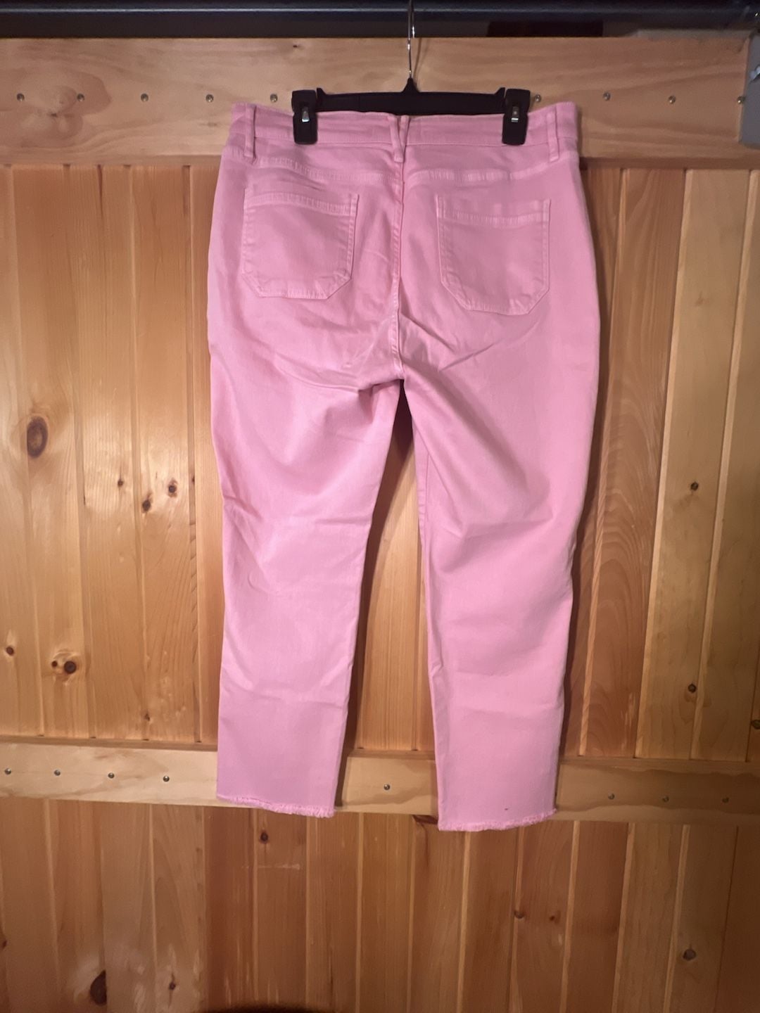 vineyard vines Pink Jamie Utility High-Rise Straight Crop Pants Raw Hem Size 32 3