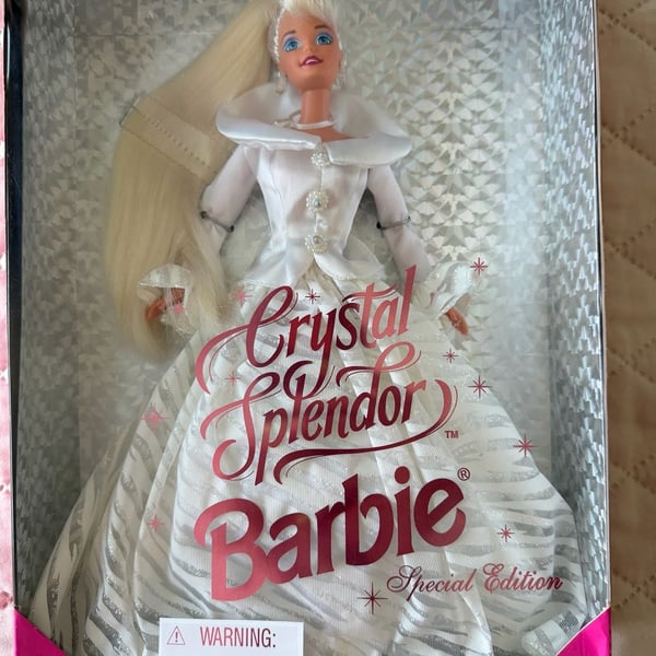 1995 Mattel Crystal Splendor Barbie Special Edition Doll #15136 Winter White