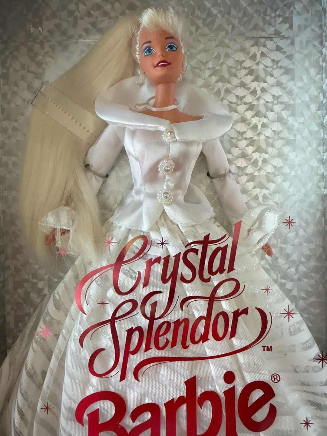 1995 Mattel Crystal Splendor Barbie Special Edition Doll #15136 Winter White 2