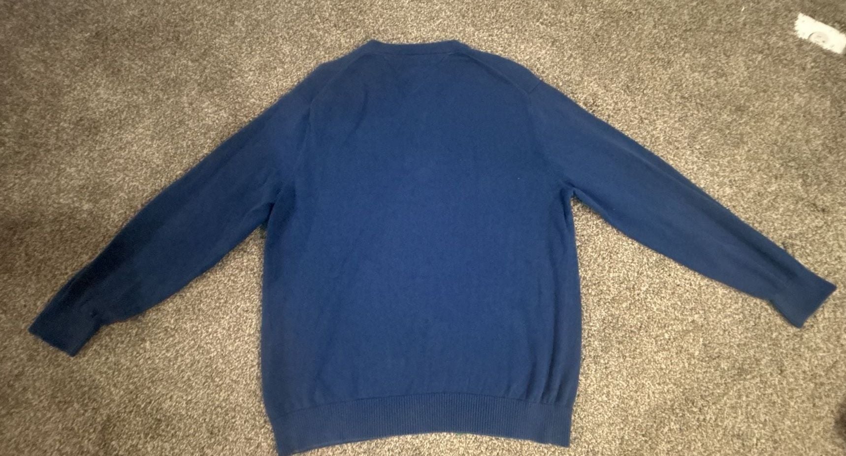 Tommy Hilfiger Men's Blue V-Neck Long Sleeve Pullover Sweater Size L 7
