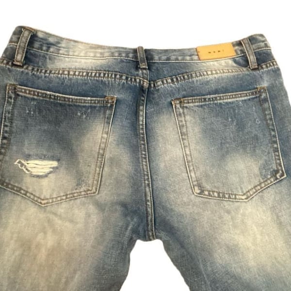 mnml Distressed Light Wash Denim Jeans Size 38