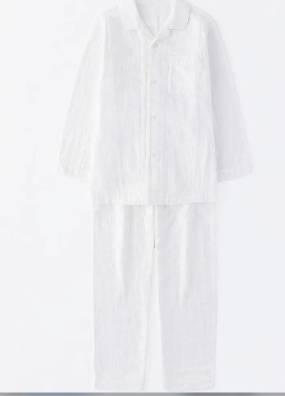 UCHINO Marshmallow Gauze Pajamas White 3