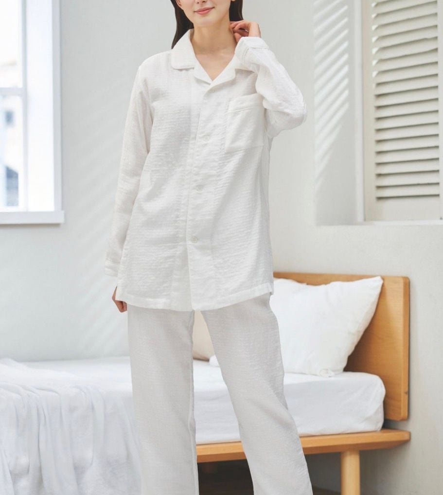 UCHINO Marshmallow Gauze Pajamas White 4