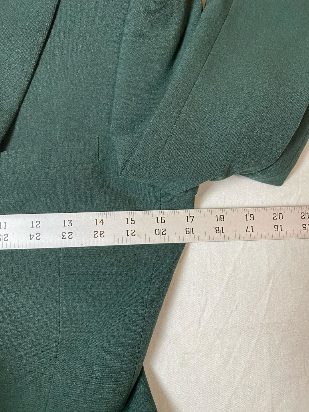 ASOS Men's Dark Green Two-Piece Suit, Size 46 , Slim Fit, One Button 3