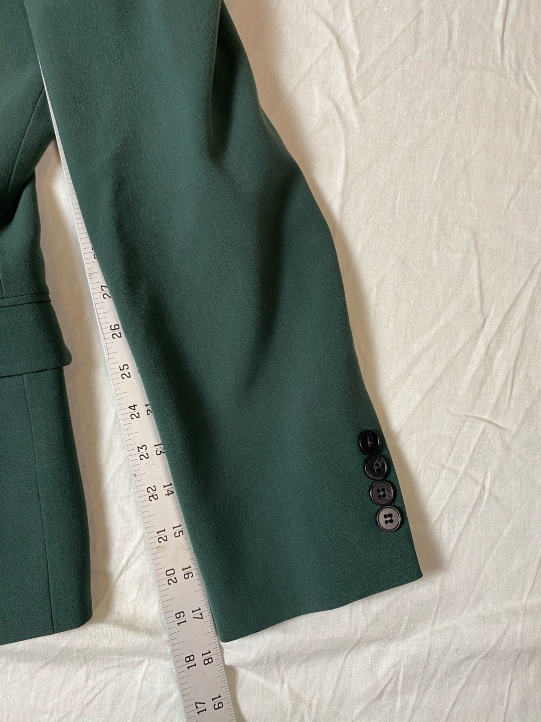 ASOS Men's Dark Green Two-Piece Suit, Size 46 , Slim Fit, One Button 4