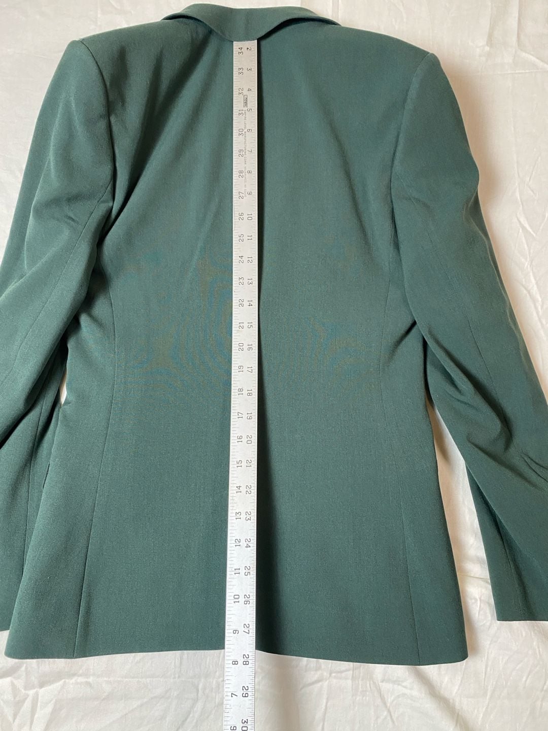 ASOS Men's Dark Green Two-Piece Suit, Size 46 , Slim Fit, One Button 5