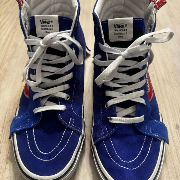 Vans Sk8-Hi Reissue CAP Surf The Web Blue Red White High Top Sneakers Shoes  Men’s 11.5