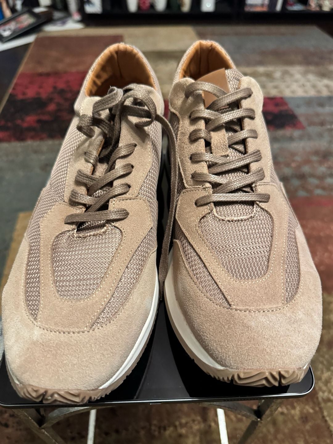 RUDY’S PARIS Spider Men’s Sneakers EU 44 / US 11 Brown/Taupe Suede & Mesh New in Box 23