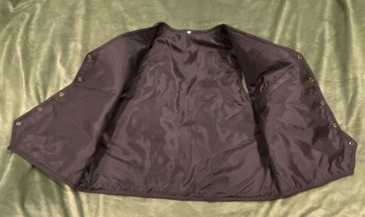 Navarre Leather Company Black Patchwork Genuine Leather Biker Vest 6