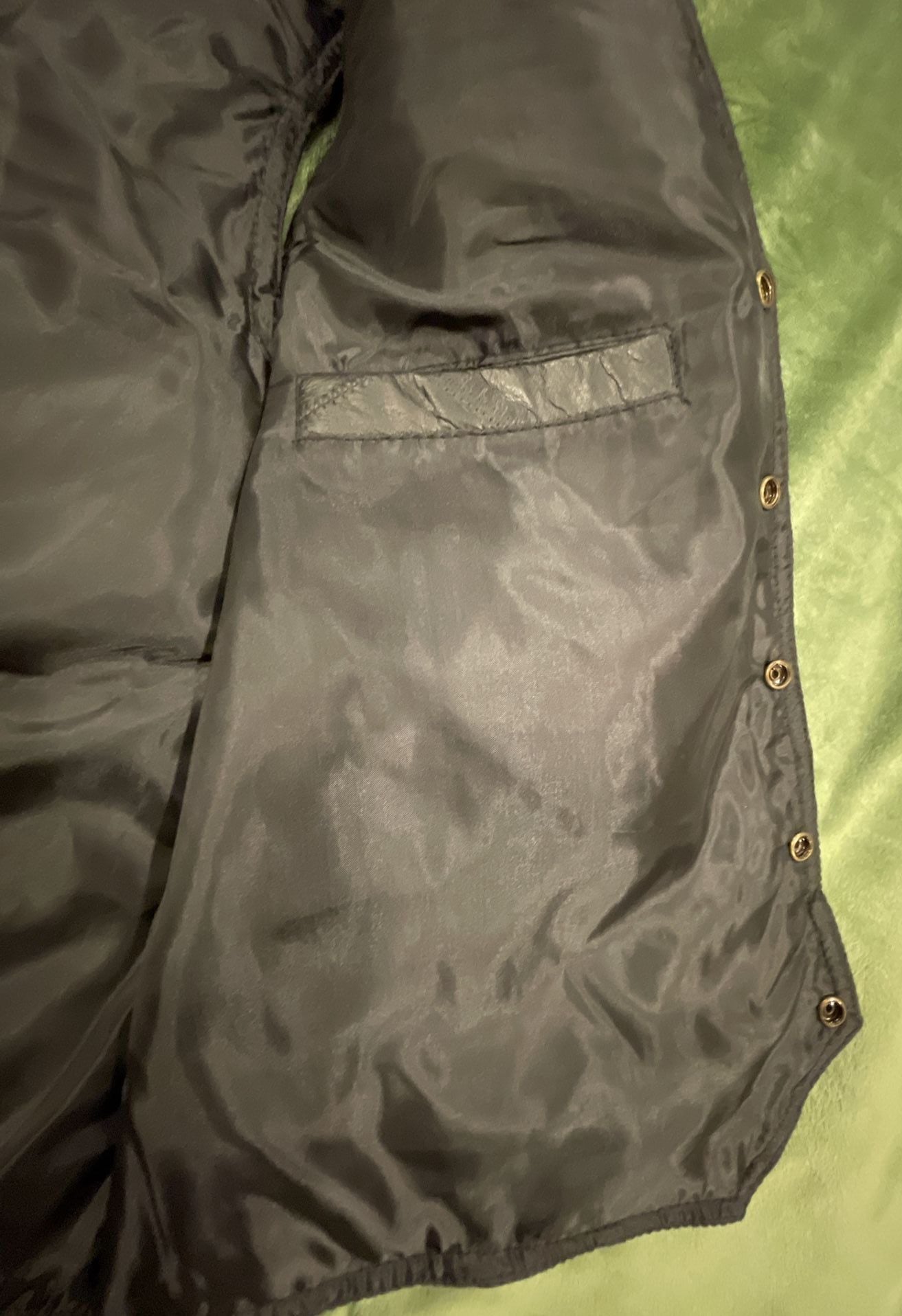 Navarre Leather Company Black Patchwork Genuine Leather Biker Vest 9