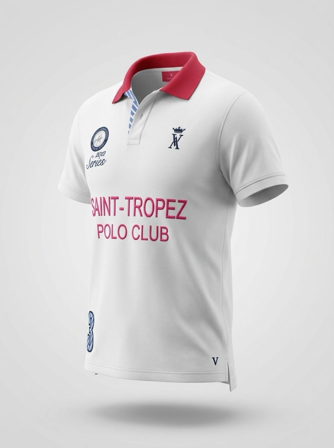 Vicomte A Saint Tropez Polo Club Men L 2012 Series #3 Embroidered Polo Shirt 7
