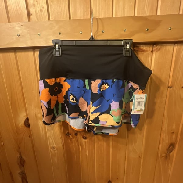 Roxy Endless Summer Printed Board Shorts Size XL Floral Black Multi