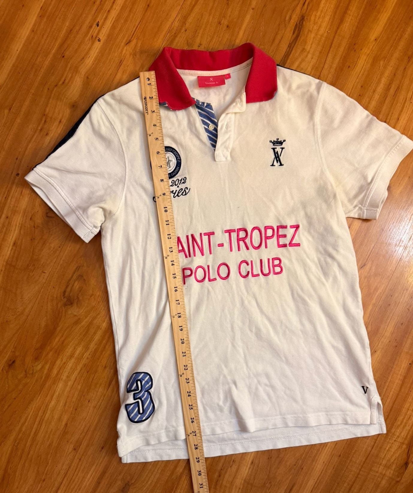 Vicomte A Saint Tropez Polo Club Men L 2012 Series #3 Embroidered Polo Shirt 10